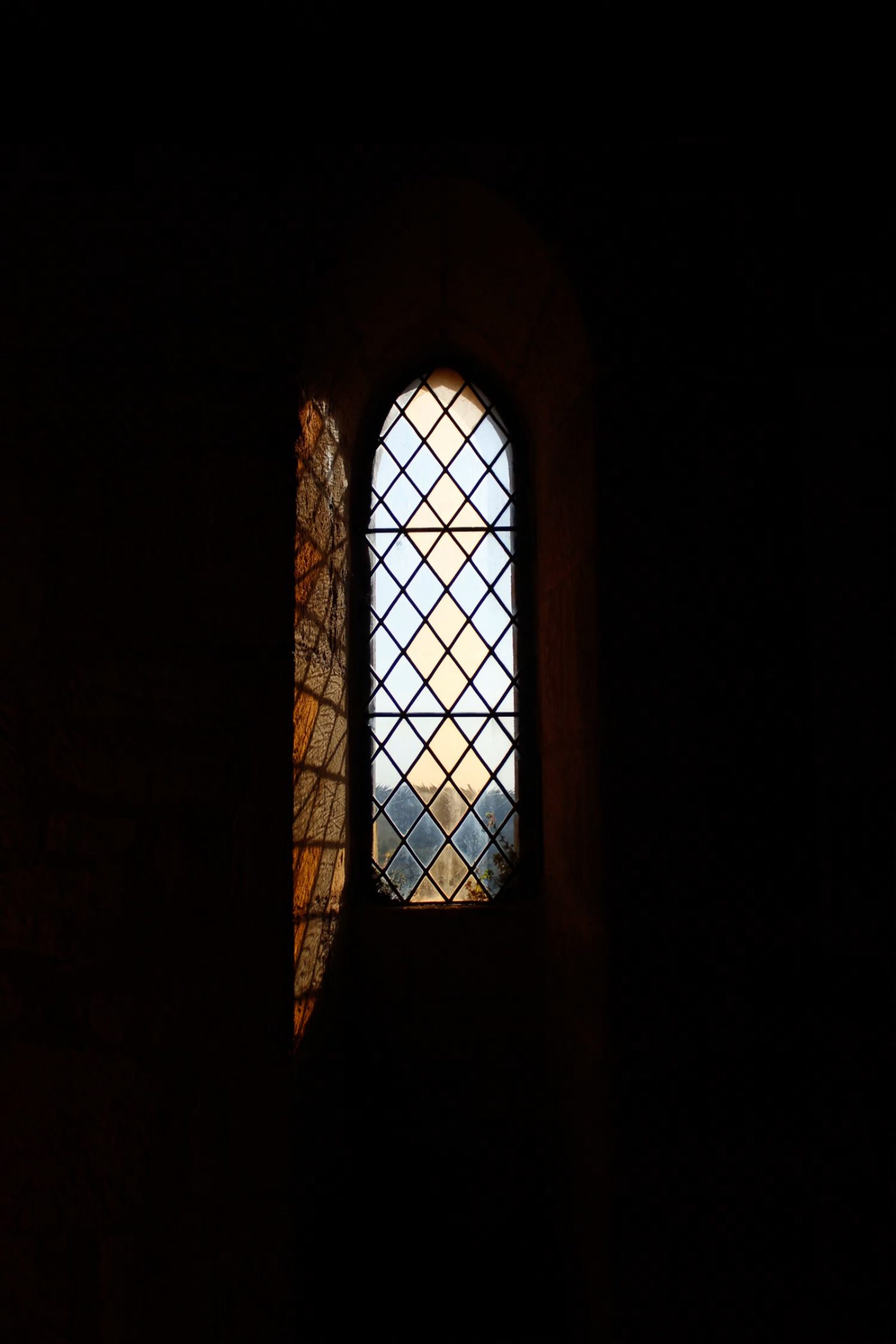 Light through an old leaded window
